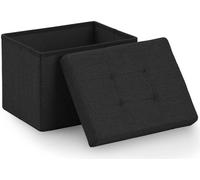 Blumtal banquette avec espace de rangement - banquette coffre avec espace de rangement 41x31x31 cm - siège coffre avec espace de rangement noir