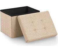 Blumtal banquette avec espace de rangement - banquette coffre avec espace de rangement 41x31x31cm - siège coffre avec espace de rangement Beige