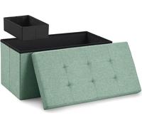 Blumtal banquette avec espace de rangement + boîte supplémentaire - banquette coffre avec espace de rangement 76x38x38 cm - coffre de siège avec espace de rangement Turquoise