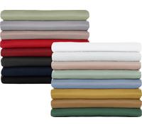 Blumtal Basic drap de lit 180x275 cm pour matelas 120x200 cm - drap de lit sans caoutchouc - drap de lit OEKO-TEX sans caoutchouc blanc