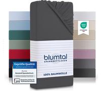 Blumtal® Basics Drap-housse 180x200cm Jersey en set de 2 - Coton 100% - Drap-housse 180x200cm - Anthracite