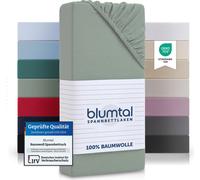 Blumtal® Basics Drap-housse 90x200cm Jersey en set de 2 - drap de lit 90x200cm 100% coton - drap-housse - vert