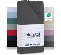 Blumtal Basics Drap-housse Topper 180x200cm Jersey - Drap-housse 100% coton - Anthracite