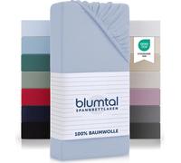 Blumtal Basics Drap-housse Topper 180x200cm Jersey - Drap-housse 100% coton - Bleu clair