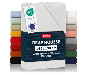 Blumtal Basics Lot de 1 Drap Housse 140x190 Bonnet 30 cm - Drap Housse 140 x 190 Microfibre De Haute Qualité - Doux, Résistant, Anti Plis - Certifié Oeko-Tex - Ivoire