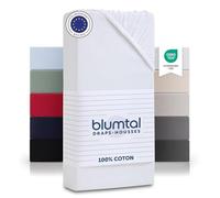 Blumtal Basics Lot de 1 Jersey Drap Housse 200 x 220 Coton - Certifié Oeko-Tex - 100% Coton 135gsm - Hauteur De Matelas Jusqu'à 25 cm - Doux - Blanc
