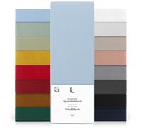 Blumtal Basics Lot de 2 Drap Housse 90 x 190 x 30cm - Drap Housse 90 x 200 x 30cm, Microfibre De Haute Qualité - Doux, Résistant, Anti Plis - Certifié Oeko-Tex - Bleu Clair