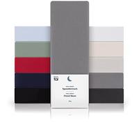 Blumtal Basics Lot de 2 Jersey Drap Housse 100-105 x 190-200 Coton - Certifié Oeko-Tex - 100% Coton 135gsm - Hauteur De Matelas Jusqu'à 25 cm - Doux - Gris