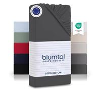 Blumtal Basics Lot De 2 Jersey Drap Housse 120 x 190-120 x 200 Coton - Certifié Oeko-Tex - 100% Coton 135gsm - Hauteur De Matelas Jusqu'à 25 cm - Doux - Anthracite