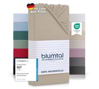 Blumtal Basics Lot de 2 Jersey Drap Housse 160 x 190-200 Coton - Certifié Oeko-Tex - 100% Coton 135gsm - Hauteur De Matelas Jusqu'à 25 cm - Doux - Taupe