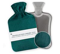 Blumtal Bouillotte Eau Chaude Douce 1,5L - Bouillotte Peluche Bleue pour Règles Douloureuses, Vert pétrole