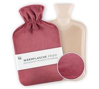 Blumtal Bouillotte Eau Chaude Douce 1,5L - Bouillotte Peluche Rose pour Règles Douloureuses, Rouge