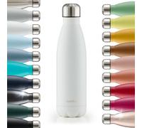 Blumtal® Bouteille isotherme Charles- Gourde 1l- Gourde inox 1l sans BPA froid&chaud- Contenant isotherme en métal- Bouteille d'eau- Contenant 1l- Gourde isotherme 1l en Blanc