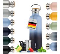Blumtal bouteille thermos 750ml - bouteille d'eau à double paroi en acier inoxydable 750ml - bouteille isolante 750ml sans BPA Grey Blue & Dark Ocean