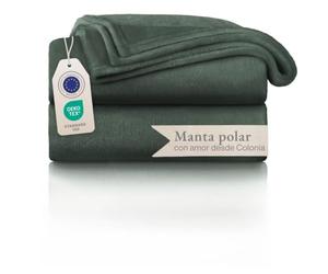Blumtal Bundle Plaid en Flanelle Douce et rembourrée - Couverture Polaire 100% Microfibre Extra Douce pour canapé, lit ou Salon Vert foncé 130 x 150 cm