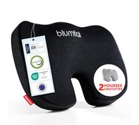 Blumtal Coussin de Chaise de Bureau - Coussin cunéiforme en 3 degrés de rigidité - Coussin de siège de Voiture Ergonomique - Coussin de siège - Coussin de Chaise de Bureau Optimal
