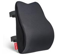 Blumtal - Coussin Lombaire à mémoire de Forme - Coussin Ergonomique certifié Oeko-Tex - Coussin sciatique - Coussin orthopédique pour Soutenir Le Dos- Coussin Ergonomique Assise avec Sangles - Noir