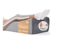 Blumtal Coussin veineux Ergonomique - Coussin pour Jambes réglable en Hauteur Contre Les Jambes Lourdes - Coussin de positionnement pour Adultes - Coussin pour veines avec Housse Lavable en Gris