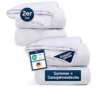 Blumtal Couverture 4 Saisons 135x200 cm Set de 2 - Couverture de Lit Certifiée Oeko-TEX 4 Saisons 135x200 cm - Set de 2 Pièces Couverture Été + Hiver - Couverture Adaptable pour Toutes Les Saisons