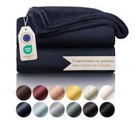 Blumtal Couverture Polaire 150 x 200 - Plaid Bleu foncé Certifié Oeko-TEX®, Plaid pour Canapé, Plaid Cocooning - Couverture Polaire Epaisse, Moelleuse, Douce Et Chaude - Haute Qualité