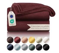 Blumtal Couverture Polaire 220 x 240 - Plaid Rouge foncé Certifié Oeko-TEX®, Plaid pour Canapé, Plaid Cocooning - Couverture Polaire Epaisse, Moelleuse, Douce Et Chaude - Haute Qualité