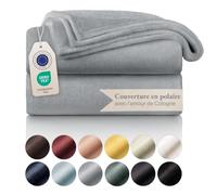 Blumtal Couverture Polaire 220x240 - Grand Plaid Polaire 220x240 cm - Plaid canapé certifié Oeko-TEX® - Couverture canape - Couverture lit - Plaid Doux - Plaid lit 2 Personnes 220x240 - Plaid Gris