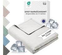 Blumtal Couverture rafraichissante 200x230 cm - Plaid certifiée Oeko-TEX en Fibre de Bambou - Couette ete Auto-rafraîchissante - Couette canapé Respirante - Couverture de qualité Premium - en Gris