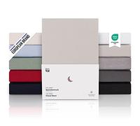 Blumtal Drap Housse 100 x 200cm - 100% Coton Premium, Hauteur De Matelas Jusqu'à 25 cm, Hypoallergénique, Anti Pli - Moonlight Grey - Gris (x1)