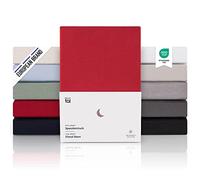 Blumtal Drap Housse 100 x 200cm - 100% Coton Premium, Hauteur De Matelas Jusqu'à 40 cm, Hypoallergénique, Anti Pli - Rouge (x1)