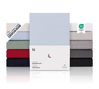 Blumtal Drap Housse 100 x 200cm - 100% Coton Premium, Hauteur De Matelas Jusqu'à 40 cm, Hypoallergénique, Anti Pli - Bleu Clair (x1)