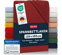 Blumtal Drap-housse 120x190 cm - Drap-housse en microfibre respirant en rouge aurore - Drap-housse pour une nuit de sommeil agréable