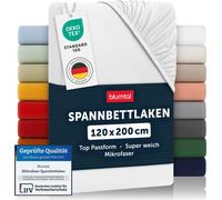 Blumtal Drap housse 120x200cm - Drap microfibre respirant en blanc - Drap 120x200 cm pour votre bien-être