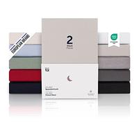 Blumtal Drap Housse 140 x 200cm - 100% Coton Premium, Hauteur De Matelas Jusqu'à 40 cm, Hypoallergénique, Anti Pli - Moonlight Grey - Gris (x1)