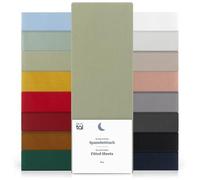 Blumtal Drap Housse 140x190x30cm Lot de 2 en Microfibre - certifié Oeko-TEX - draps Respirant Drap de lit 140x190 - Light Olive Green - Vert