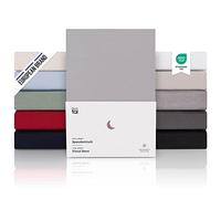 Blumtal Drap Housse 180 x 200cm - 100% Coton Premium, Hauteur De Matelas Jusqu'à 40 cm, Hypoallergénique, Anti Pli - Gris (x1)