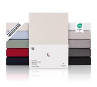 Blumtal Drap Housse 180 x 200cm - 100% Coton Premium, Hauteur De Matelas Jusqu'à 40 cm, Hypoallergénique, Anti Pli - Ivoire (x1)