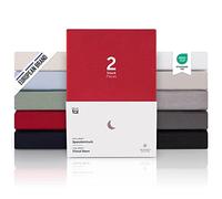 Blumtal Drap Housse 180 x 200cm - 100% Coton Premium, Hauteur De Matelas Jusqu'à 40 cm, Hypoallergénique, Anti Pli - Rouge (x2)