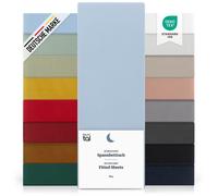 Blumtal Drap-housse 200x200 cm Set de 2 draps-housses en microfibre - Drap-housse en bleu clair