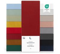 Blumtal Drap Housse 200x200x30cm Lot de 2 en Microfibre - certifié Oeko-TEX - draps Respirant Drap de lit 200x200 - Aurora Red - Rouge