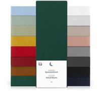 Blumtal Drap Housse 80x200 cm en Microfibre 2 piéces - Drap 80x200 cm certifié Oeko-TEX - draps Respirant pour Enfant - Drap Housse lit Bebe Doux - Drap House 80x200 cm - draps Housse Vert foncé