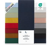 Blumtal drap-housse 80x200 pack of 2 - Drap-housse en microfibre - Dark Ocean Blue - Bleu