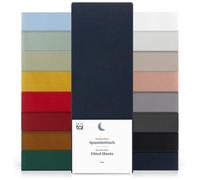 Blumtal Drap Housse 90x200 cm en Microfibre 2 piéces - Drap 90x200 cm certifié Oeko-TEX - Drap 90x200 cm - Drap 90x200 Enfant - Drap Housse 90x200 Enfant - Parure lit 90x200 - draps Housse Bleu foncé