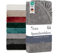 Blumtal drap-housse Cashmere Touch 100 x 200 cm peluche - drap-housse 90x 200 doux - drap-housse microfibre doux 100x200cm hiver gris