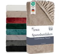 Blumtal Drap-housse Cashmere Touch 180x200 cm peluche - Drap-housse 180x200 hiver en microfibre - Drap-housse doux 180x200cm beige