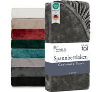 Blumtal Drap-housse Cashmere Touch 180x200 cm peluche - drap-housse doux 180x200cm hiver en microfibre - drap 180x200 - anthracite