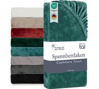 Blumtal Drap housse Cashmere Touch 90x200 cm peluche - Drap housse 90x200cm hiver - Drap de lit douillet 90x200 en microfibre pétrole