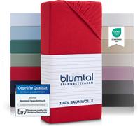 Blumtal® Drap housse coton 135x190cm Basics Jersey en set de 2 - Drap 135x190cm - Drap housse - Rouge