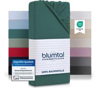 Blumtal® Drap housse coton 140x200cm Basics Jersey en set de 2 - Housse de couette 140x200cm - Drap housse - Silver Pine