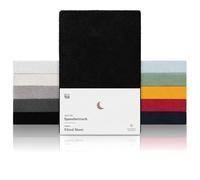 Blumtal Drap Housse Coton éponge 120 x 200 cm - Lot de 1 - protège-Matelas Chaud & Confortable certifié Oeko-Tex pour Matelas avec Hauteur jusqu'à 27 cm - Drap Housse 120x200 cm - en Noir