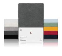 Blumtal Drap Housse Coton éponge 138 x 190 cm - Lot de 1 - protège-Matelas Chaud & Confortable certifié Oeko-Tex pour Matelas avec Hauteur jusqu'à 30 cm - Drap Housse 135x190 cm - en Anthracite